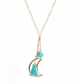 COFFRET COLLIER DEMI LUNE  AVEC TURQUOISE