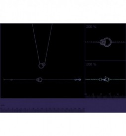  COLLIER  ARGENT 925 RHODIE AVEC OXYDES BLANCS MICROSERTIS