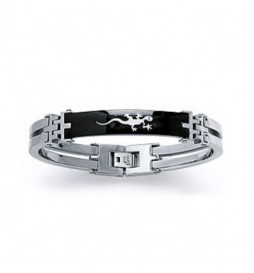 BRACELET ACIER RIGIDE 66MM RUTHENIUM
