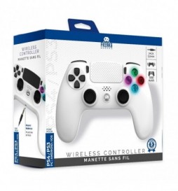 MANETTE SANS FIL  FREAKS AND GEEKS PS4 /PS3/PC /ANDROID /IOS  BLANCHE JACK ET BOUTONS LUMINEUX