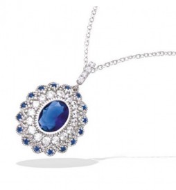  PENDENTIF EN ARGENT 925 RHODIE DENTELLE
