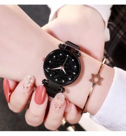 MONTRE NONAME CADRAN NOIR BRACELET NOIR