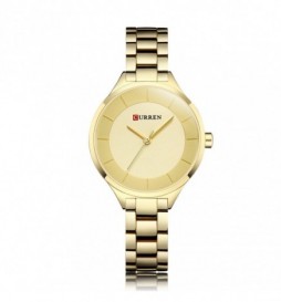 MONTRE CURREN METAL DORE CADRAN JAUNE  C9015L