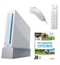 CONSOLE NINTENDO WII BLANCHE AVEC JEU WII SPORT + ADAPTATEUR HDMI