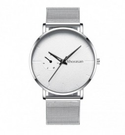 MONTRE KHORASAN GRIS CADRAN BLANC
