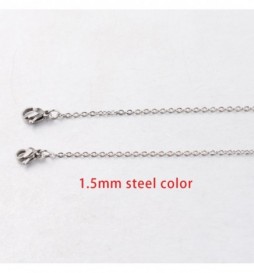 CHAINE ACIER MAILLE FORCAT 1.6MMX45CM