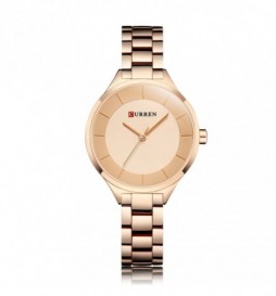 MONTRE CURREN C9015L METAL OR ROSE  CADRAN ROSE