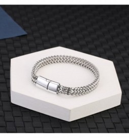 BRACELET LARGE ACIER 20CM 