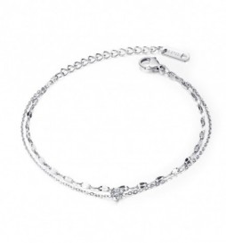 BRACELET ACIER DOUBLE AVEC OXYDE