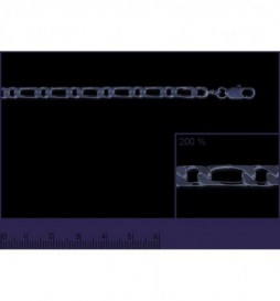 CHAINE EN ARGENT 925 FIGARO 50 CM