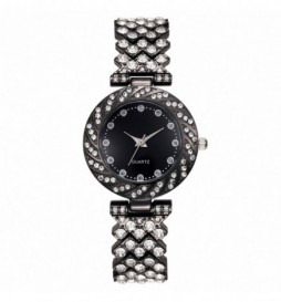 MONTRE NONAME BRACELET NOIR AVEC OXYDES CADRAN OXYDES