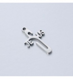 PENDENTIF ACIER CROIX JESUS