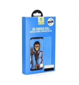 VERRE TREMPE MONKEY  SAM GALAXY S8 PLUS NOIR AVEC CHASSIS