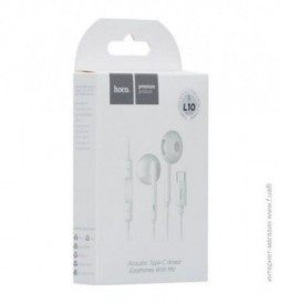 ECOUTEURS MAINS LIBRES HOCO TYPE-C AVEC MICRO L10 WHITE