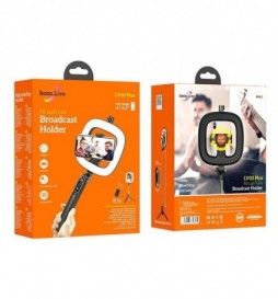 PERCHE SELFIE BLUETOOTH AVEC TRÉPIED TELECOMMANDE HOCO LV03 PLUS LED RING NOIR