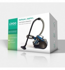 ASPIRATEUR LIVOO  DOH105B BLEU MULTI-CYCLONIQUE SANS SAC 