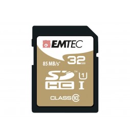 CARTE SDHC EMTEC 32GB CL10 GOLD UHS-I 85 MB/S
