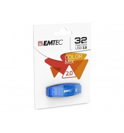 CLE USB C410 EMTEC 32GB BLEU 