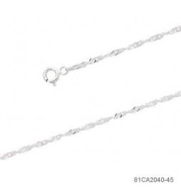 CHAINE SINGAPOUR ARGENT 925  45CM