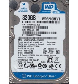 DISQUE DUR INTERNE 2.5 WD 320GO WD3200BEVT