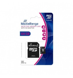 MICRO SDXC 64GB MEDIA RANGE  +ADAPTER CL.10 W/ADA. MR955