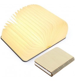 VEILLEUSE LED WOODEN BOOK GRAND FORMAT  