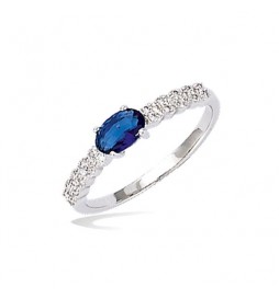 BAGUE EN ARGENT 925 RHODIE SOLITAIRE  TAILLE  58
