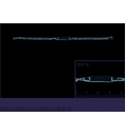 BRACELET IDENTITE ARGENT 925 16CM