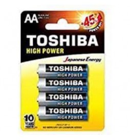 4 PILES LR06 TOSHIBA HIGH POWER AA
