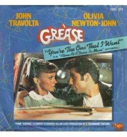 VINYLE 45 TOURS GREASE YOU'RE THE ONE THAT I WANT