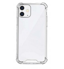 COQUE SILICONE TRANSPARENTE  IPHONE 12  COINS RENFORCES+PROTECTION CAMERA ET PORTE CARTE