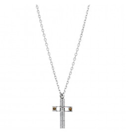 COLLIER  AVEC CROIX SILVER