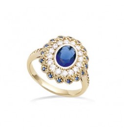 T52 BAGUE EN PLAQUE OR DENTELLE OVALE TAILLE 52