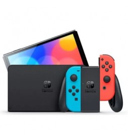 CONSOLE NINTENDO SWITCH OLED 64GO + 2 JOYCON ROUGE ET BLEU