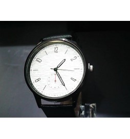 MONTRE NONAME NOIR CADRAN BLANC