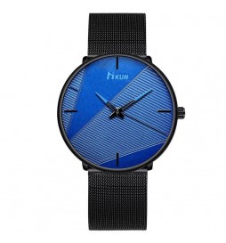 MONTRE TIKUN NOIR CADRAN BLEU ET OR