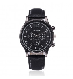 MONTRE MIGEER NOIR CADRAN NOIR