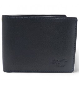 PORTEFEUILLE  CUIR  RFID BLEU