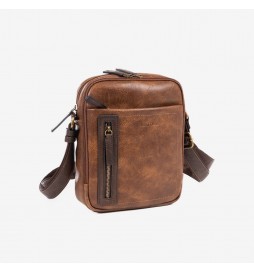 SACOCHE MATTIES  CUIR MARRON