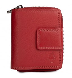 AKIRO PORTEFEUILLE CUIR ROUGE  2215RONA