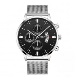 MONTRE YOLAKO GRIS CADRAN NOIR