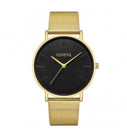 MONTRE GENEVA OR CADRAN NOIR