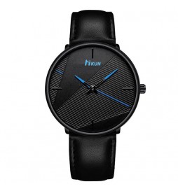 MONTRE DIJANES CADRAN NOIR CHIFFRE BLEU