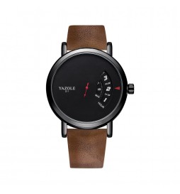 MONTRE YAZOLE 511  BRACELET MARRON CADRAN NOIR