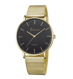 MONTRE GENEVA OR CADRAN NOIR 
