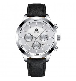 MONTRE SHAARMS NOIR CADRAN BLANC AVEC DATE