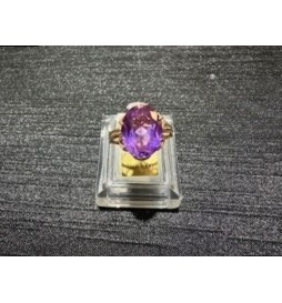 BAGUE OR PIERRE VIOLET 750/1000 4.66GRS TAILLE 55