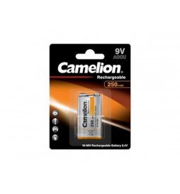 PILES 9V CAMELION ACCU RECHARGEABLE BLOC NIMH 9V 250 MAH