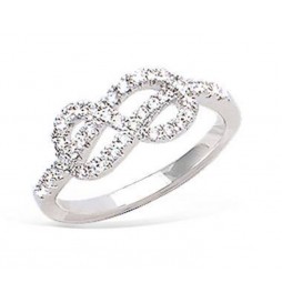 BAGUE EN ARGENT 925 RHODIE  NOEUD MARINE OXYDES BLANCS TAILLE 50