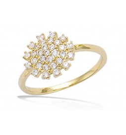 BAGUE EN PLAQUE ORFORME FLEUR OXYDES BLANCS TAILLE 54